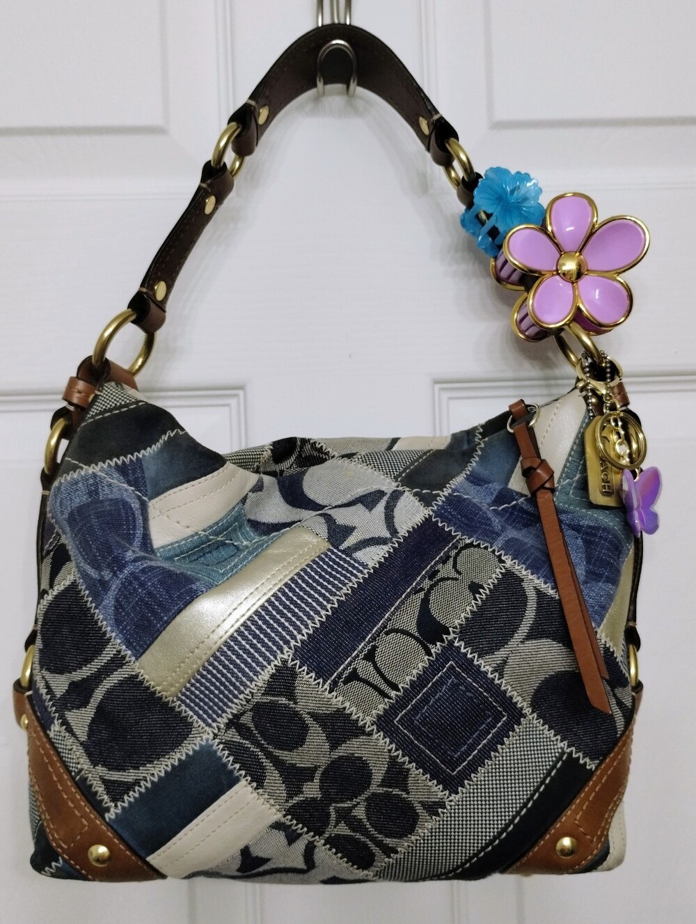 Coach Denim Patchwork Carly & Coach Denim Wallet Y2K - Picture 2 of 14
